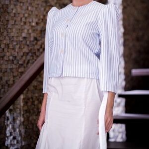 Haani Blue and White Striped Shirt